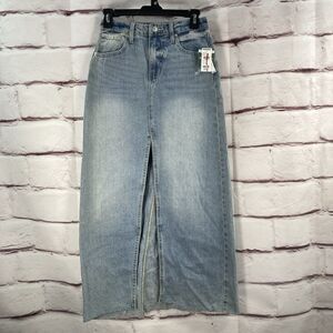 RSQ Light Blue Denim Maxi Skirt